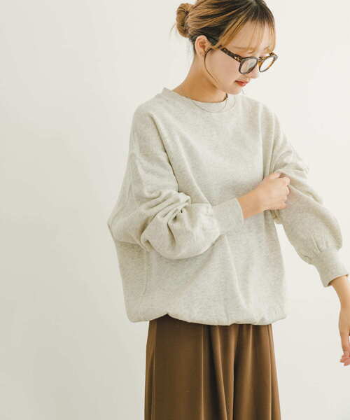 ITEMS URBANRESEARCH(アイテムズ アーバンリサーチ)の「裏起毛クルーネックスウェット(スウェット・レディース・オレンジ/ネイビー/ホワイト系その他・FREE)」の6枚目の写真