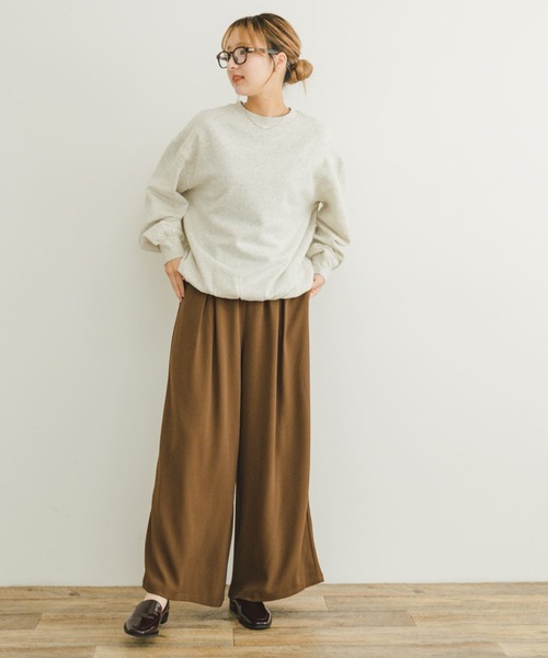 ITEMS URBANRESEARCH(アイテムズ アーバンリサーチ)の「裏起毛クルーネックスウェット(スウェット・レディース・オレンジ/ネイビー/ホワイト系その他・FREE)」の8枚目の写真