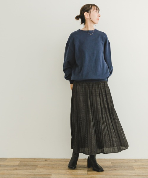ITEMS URBANRESEARCH(アイテムズ アーバンリサーチ)の「裏起毛クルーネックスウェット(スウェット・レディース・オレンジ/ネイビー/ホワイト系その他・FREE)」の18枚目の写真