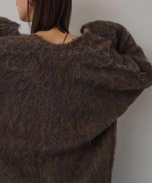 SENSE OF PLACE by URBAN RESEARCH（センスオブプレイスバイアーバンリサーチ）の「シャギールーズカーディガン（カーディガン/ボレロ・レディース・オレンジ/パープル/ブラウン/ライトブルー・ONE）」の8枚目の写真