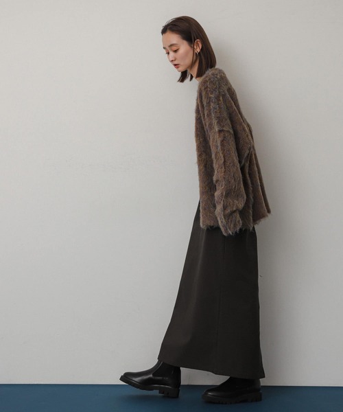 SENSE OF PLACE by URBAN RESEARCH（センスオブプレイスバイアーバンリサーチ）の「シャギールーズカーディガン（カーディガン/ボレロ・レディース・オレンジ/パープル/ブラウン/ライトブルー・ONE）」の10枚目の写真