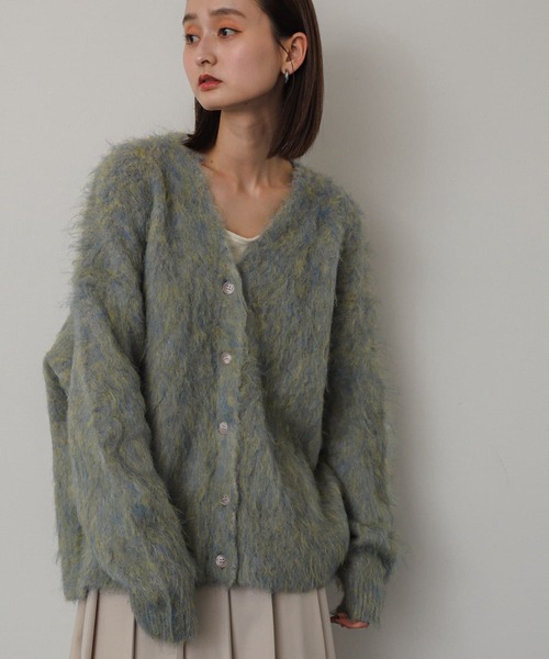 SENSE OF PLACE by URBAN RESEARCH（センスオブプレイスバイアーバンリサーチ）の「シャギールーズカーディガン（カーディガン/ボレロ・レディース・オレンジ/パープル/ブラウン/ライトブルー・ONE）」の12枚目の写真