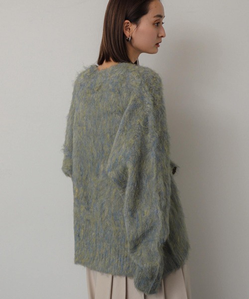 SENSE OF PLACE by URBAN RESEARCH（センスオブプレイスバイアーバンリサーチ）の「シャギールーズカーディガン（カーディガン/ボレロ・レディース・オレンジ/パープル/ブラウン/ライトブルー・ONE）」の14枚目の写真