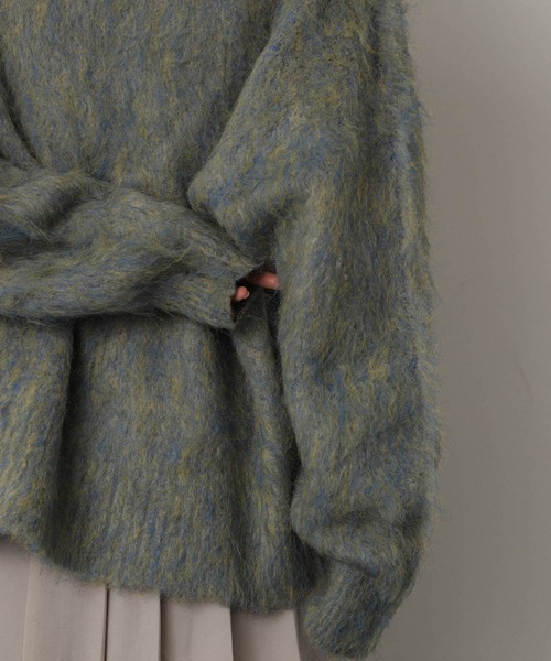 SENSE OF PLACE by URBAN RESEARCH（センスオブプレイスバイアーバンリサーチ）の「シャギールーズカーディガン（カーディガン/ボレロ・レディース・オレンジ/パープル/ブラウン/ライトブルー・ONE）」の15枚目の写真