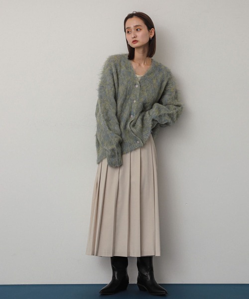 SENSE OF PLACE by URBAN RESEARCH（センスオブプレイスバイアーバンリサーチ）の「シャギールーズカーディガン（カーディガン/ボレロ・レディース・オレンジ/パープル/ブラウン/ライトブルー・ONE）」の16枚目の写真