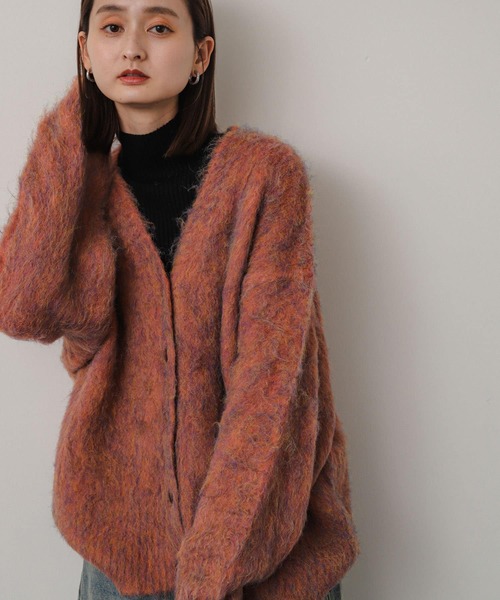 SENSE OF PLACE by URBAN RESEARCH（センスオブプレイスバイアーバンリサーチ）の「シャギールーズカーディガン（カーディガン/ボレロ・レディース・オレンジ/パープル/ブラウン/ライトブルー・ONE）」の18枚目の写真