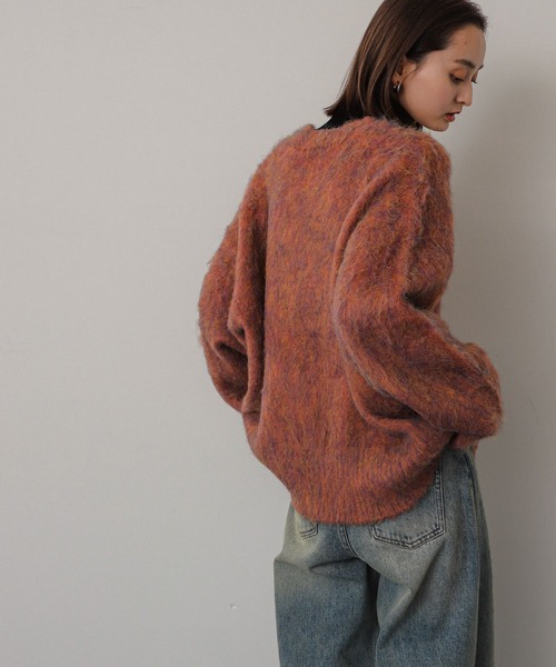 SENSE OF PLACE by URBAN RESEARCH（センスオブプレイスバイアーバンリサーチ）の「シャギールーズカーディガン（カーディガン/ボレロ・レディース・オレンジ/パープル/ブラウン/ライトブルー・ONE）」の20枚目の写真