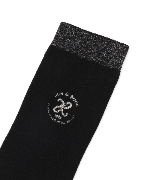 JUN&ROPE'（ジュンアンドロペ）の「Rサークル刺繍ニーハイソックス（ソックス/靴下・レディース・グレー/ネイビー/ブラック・FREE）」の8枚目の写真