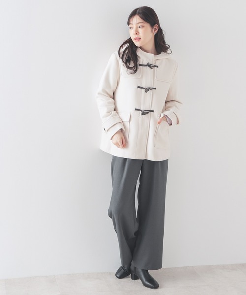 Honeys(ハニーズ)の「【抗菌防臭・静電気軽減】ダッフルコート(ダッフルコート・レディース・ネイビー/ダークベージュ/アイボリー/ブラック・M/L/LL/3L)」の21枚目の写真