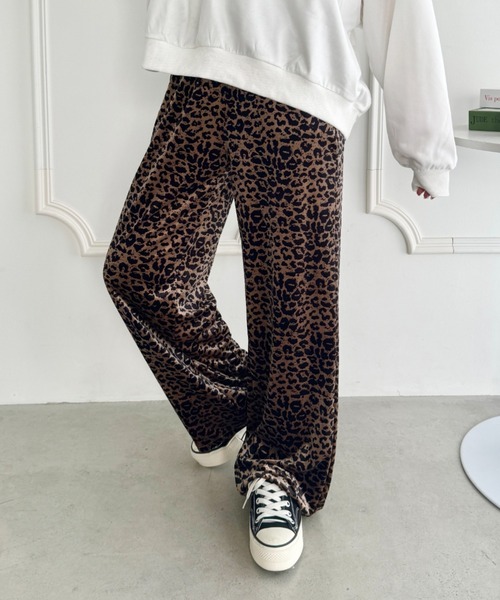 SOLLON.（ソルロン）の「レオパードベロアパンツ（その他パンツ）」 - WEAR