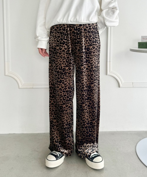 SOLLON.（ソルロン）の「レオパードベロアパンツ（その他パンツ）」 - WEAR