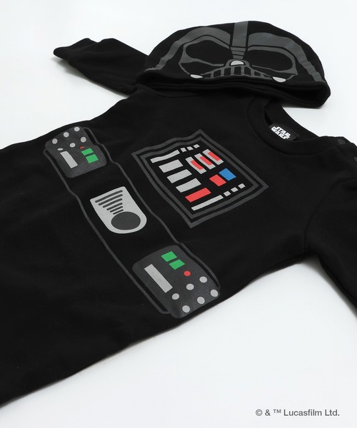STAR WARS（スターウォーズ）の「STAR WARS / スター・ウォーズ キャラクター裏毛カバーオール（ロンパース・キッズ・ホワイト/ブラック・80ｃｍ/70cm）」の16枚目の写真