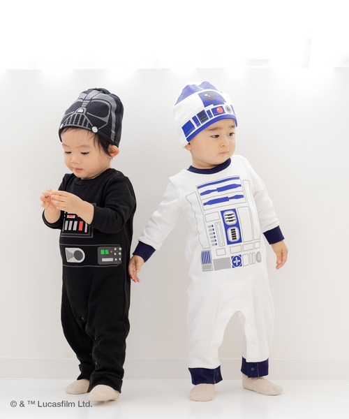 STAR WARS（スターウォーズ）の「STAR WARS / スター・ウォーズ キャラクター裏毛カバーオール（ロンパース・キッズ・ホワイト/ブラック・80ｃｍ/70cm）」の18枚目の写真