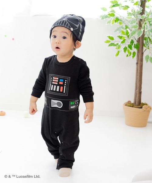 STAR WARS（スターウォーズ）の「STAR WARS / スター・ウォーズ キャラクター裏毛カバーオール（ロンパース・キッズ・ホワイト/ブラック・80ｃｍ/70cm）」の19枚目の写真