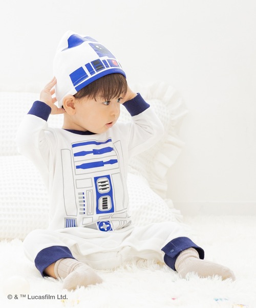 STAR WARS（スターウォーズ）の「STAR WARS / スター・ウォーズ キャラクター裏毛カバーオール（ロンパース・キッズ・ホワイト/ブラック・80ｃｍ/70cm）」の21枚目の写真