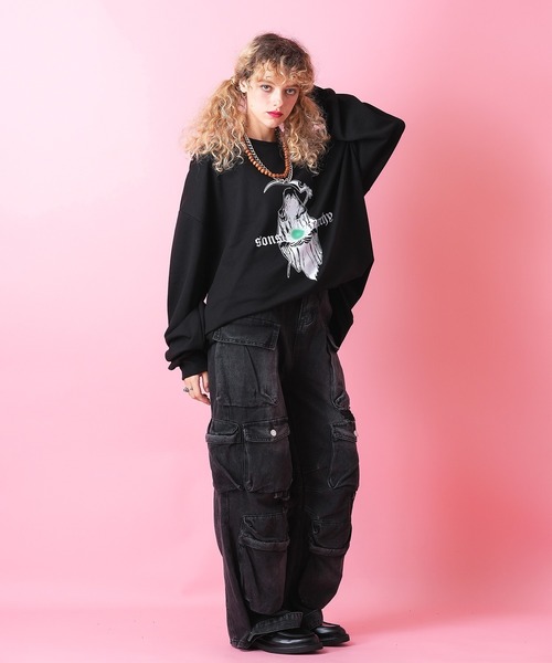 a.p.o.v.(エーピーオービー)の「a.p.o.v. デザインプリントオーバーサイズカットソー(Tシャツ/カットソー・メンズ・ブラック系2/ホワイト系3/ホワイト系1/ホワイト系2/ブラック系1/ブラック系3・ONESIZE)」の12枚目の写真
