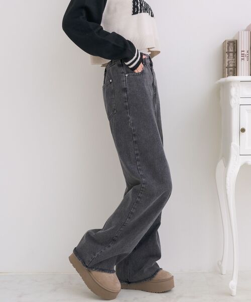 リブ デニム スエード ハート  パース セール】ハートリベットPT（デニムパンツ）｜ems excite（エムズ