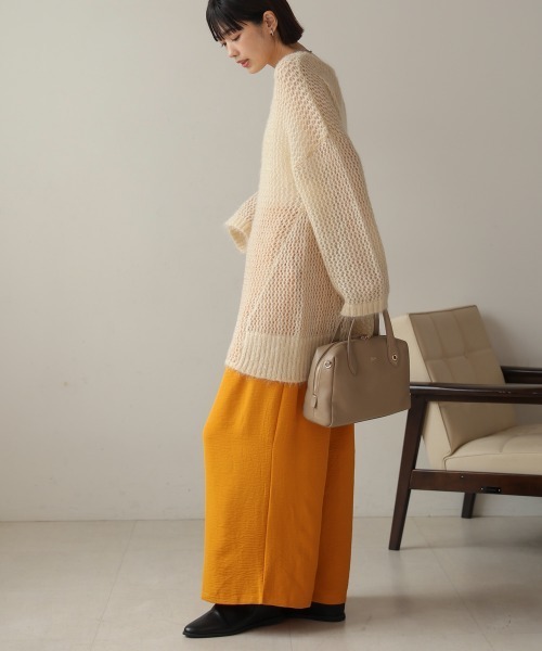 Bou Jeloud（ブージュルード）の「ネコヤーンラメシアーニット（ニット/セーター・レディース・ライトブルー/グレイッシュベージュ/イエロー・FREE）」の9枚目の写真