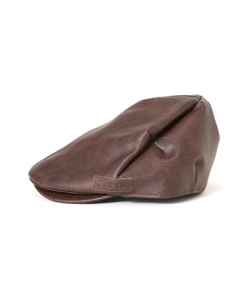 AVIREX（アヴィレックス）の「SYNTHETIC LEATHER HUNTING CAP / 合成皮革 ハンティングキャップ / AVIREX / アヴィレックス（ハンチング/ベレー帽・メンズ・ブラック/ブラウン・F）」の5枚目の写真