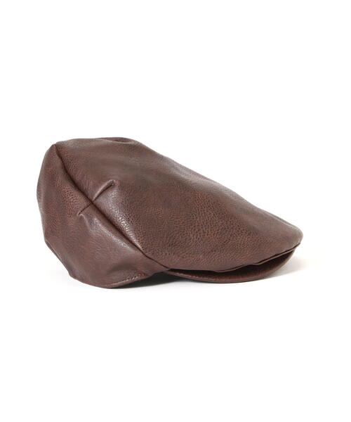 AVIREX（アヴィレックス）の「SYNTHETIC LEATHER HUNTING CAP / 合成皮革 ハンティングキャップ / AVIREX / アヴィレックス（ハンチング/ベレー帽・メンズ・ブラック/ブラウン・F）」の6枚目の写真
