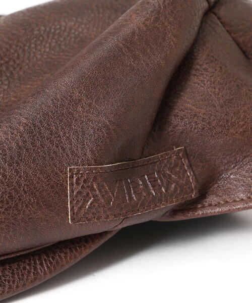 AVIREX（アヴィレックス）の「SYNTHETIC LEATHER HUNTING CAP / 合成皮革 ハンティングキャップ / AVIREX / アヴィレックス（ハンチング/ベレー帽・メンズ・ブラック/ブラウン・F）」の8枚目の写真