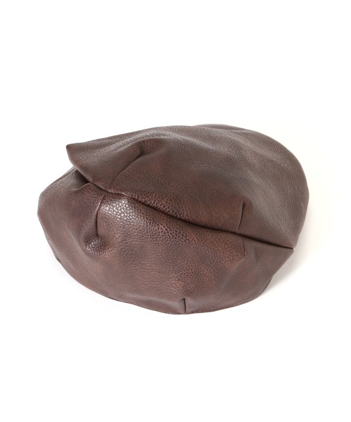 AVIREX（アヴィレックス）の「SYNTHETIC LEATHER HUNTING CAP / 合成皮革 ハンティングキャップ / AVIREX / アヴィレックス（ハンチング/ベレー帽・メンズ・ブラック/ブラウン・F）」の11枚目の写真