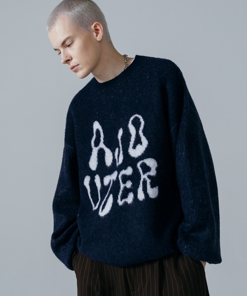 ajouter flow（アジューテフロー）の「【ajouter flow】double jacquard logo knit（ニット/セーター・メンズ・ピンク/ブラック/ネイビー・L/M）」の15枚目の写真
