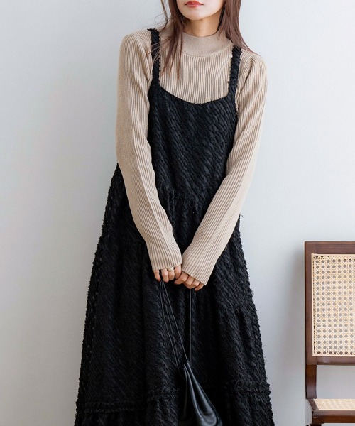 NOAHL（ノアル）の「【NOAHL】アシンメトリーティアードキャミワンピース（ワンピース・レディース・ブラウン/ブラック/アイボリー/ライトベージュ・XS/S/M/L）」の13枚目の写真