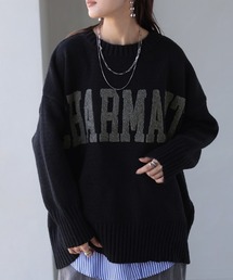 オーバーサイズロゴニット