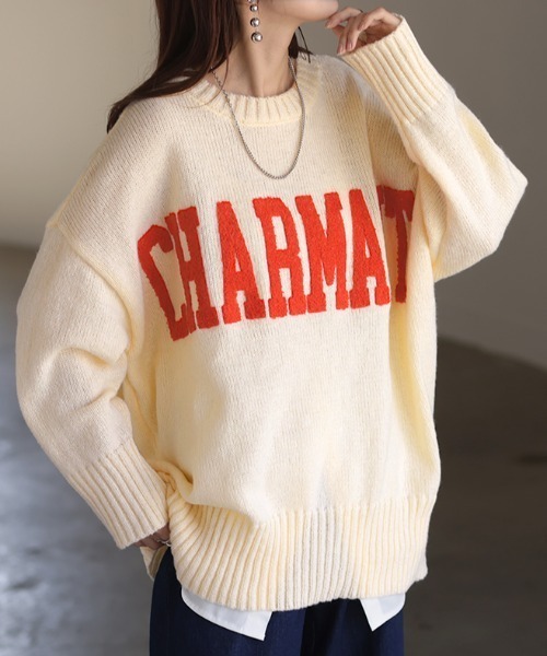 9/7までセール最終　新品　hug O war ハグオーワー　スパンコールニット オーバーサイズロゴニット（ニット/セーター）｜HUG.U（ハグユー）の