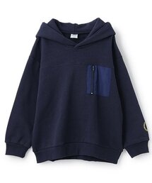 and D. petit main | 切替ナイロンポケットフードワイドスウェット(スウェット)