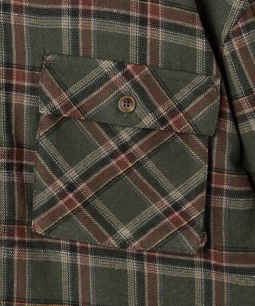 green label relaxing（グリーンレーベルリラクシング）の「【別注】＜Pluckys＞ネルシャツ / キッズ  100cm-130cm（シャツ/ブラウス・キッズ・ベージュ/オリーブ・110cm/100cm/120cm/130cm）」の7枚目の写真