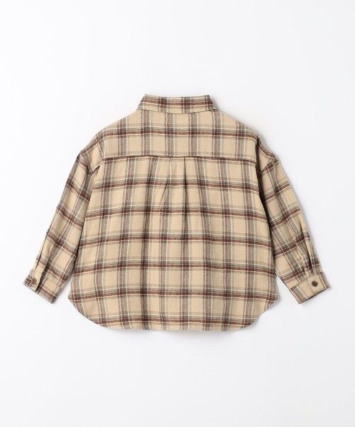 green label relaxing（グリーンレーベルリラクシング）の「【別注】＜Pluckys＞ネルシャツ / キッズ  100cm-130cm（シャツ/ブラウス・キッズ・ベージュ/オリーブ・110cm/100cm/120cm/130cm）」の11枚目の写真
