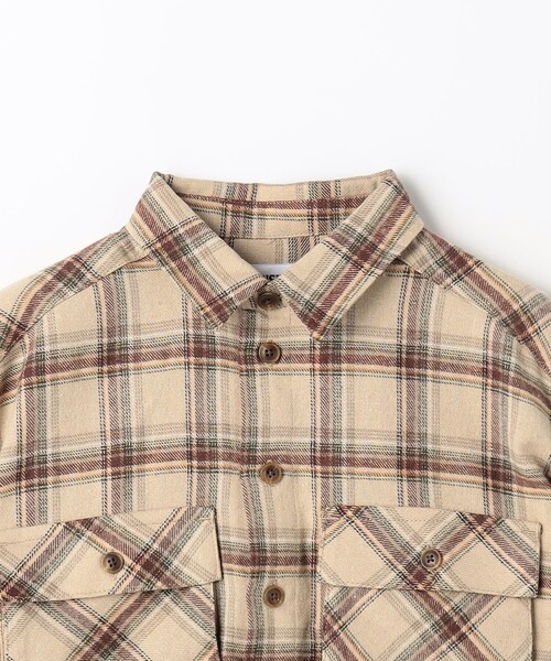 green label relaxing（グリーンレーベルリラクシング）の「【別注】＜Pluckys＞ネルシャツ / キッズ  100cm-130cm（シャツ/ブラウス・キッズ・ベージュ/オリーブ・110cm/100cm/120cm/130cm）」の12枚目の写真