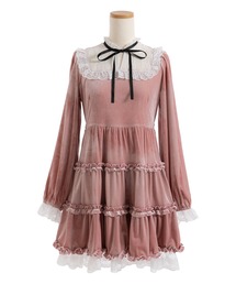 ベロアヨークレースワンピース