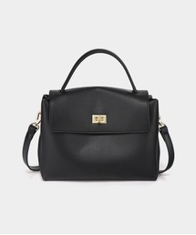 【NiiNa】【高品質牛革】2wayミディアムスクエアレザーバッグ