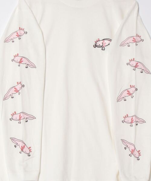 tシャツ go slow caravan USAコットンウーパールーパーロングTシャツ「WEB限定」「ユニセックス」 レディース メンズ go slow caravan USAコットンウーパールーパーロングTシャツ