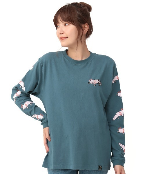 go slow caravan USAコットンウーパールーパーロングTシャツ【WEB限定】 go slow caravan USAコットンウーパールーパーロングTシャツ