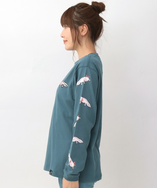 go slow caravan USAコットンウーパールーパーロングTシャツ【WEB限定】 go slow caravan USAコットンウーパールーパーロングTシャツ