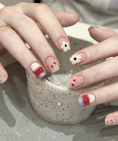 Doux Belle（ドゥーベル）の「簡単にネイルチップ ハンドネイルチップ 花柄（ネイルシール/ネイルチップ・レディース・A/B/C/D/E/F/G/H/I/J/K・FREE）」の9枚目の写真