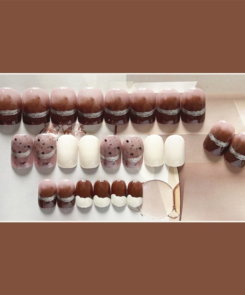 Doux Belle（ドゥーベル）の「簡単にネイルチップ ハンドネイルチップ 花柄（ネイルシール/ネイルチップ・レディース・A/B/C/D/E/F/G/H/I/J/K・FREE）」の22枚目の写真