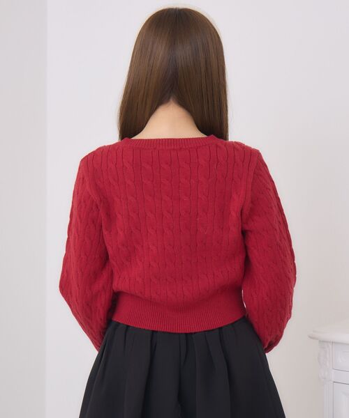 ems excite（エムズエキサイト）の「胸刺繍ケーブルNTPO（ニット/セーター・レディース・ブルー/レッド/ベージュ/ナチュラル・FREE）」の20枚目の写真
