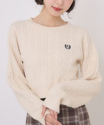 ems excite | 胸刺繍ケーブルNTPO(ニット/セーター)