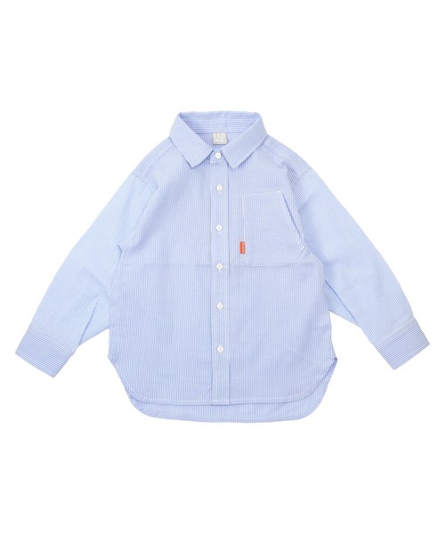 DILASH(ディラッシュ)の「シャツ(シャツ/ブラウス・キッズ・ブルー/オフホワイト/ストライプ・140/130/120/110/100/90/80)」の1枚目の写真