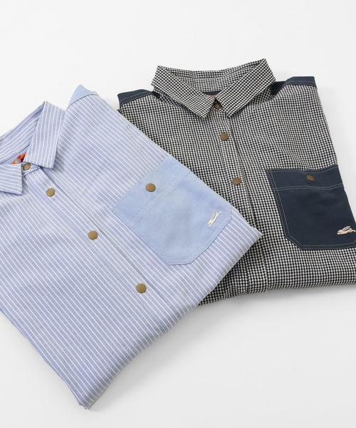 KRIFF MAYER Lady's Collection（クリフメイヤーレディースコレクション）の「ハッピーシャツチュニック（シャツ/ブラウス・レディース・ネイビー/その他5/ナチュラル/カラフル/ライトグリーン/サックスブルー・LARGE/MEDIUM）」の15枚目の写真