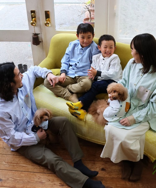 KRIFF MAYER Lady's Collection（クリフメイヤーレディースコレクション）の「ハッピーシャツチュニック（シャツ/ブラウス・レディース・ネイビー/その他5/ナチュラル/カラフル/ライトグリーン/サックスブルー・LARGE/MEDIUM）」の13枚目の写真