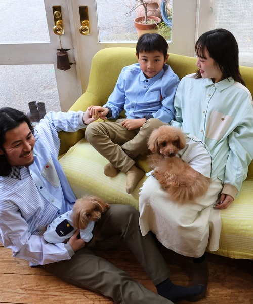 KRIFF MAYER Lady's Collection（クリフメイヤーレディースコレクション）の「ハッピーシャツチュニック（シャツ/ブラウス・レディース・ネイビー/その他5/ナチュラル/カラフル/ライトグリーン/サックスブルー・LARGE/MEDIUM）」の7枚目の写真