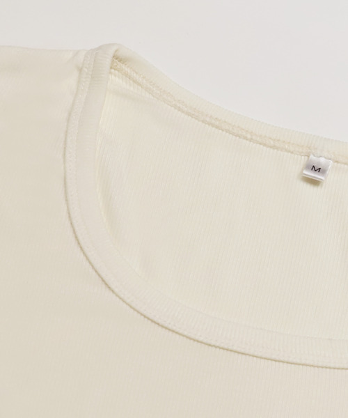 coca(coca)(コカ)の「【WEB限定セール】とろみリブUネック長袖Tシャツ(Tシャツ/カットソー・レディース・アイボリー/グレー/ブラック・L/M/S)」の5枚目の写真