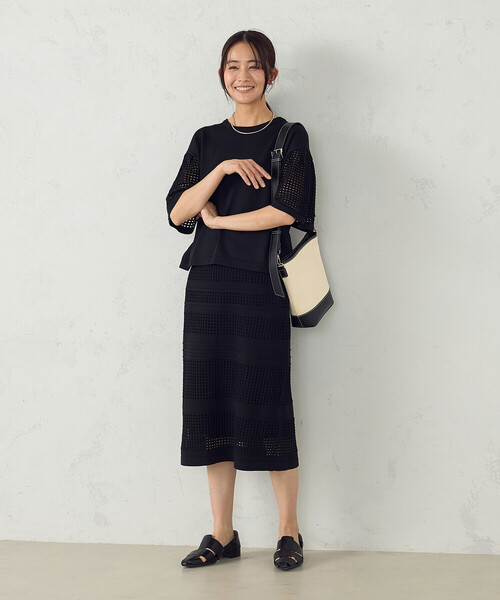 MONO COMME CA(モノコムサ)の「バケツ型 キャンバス ショルダーバッグ(ショルダーバッグ・レディース・キナリ/ブラック・FREE)」の5枚目の写真