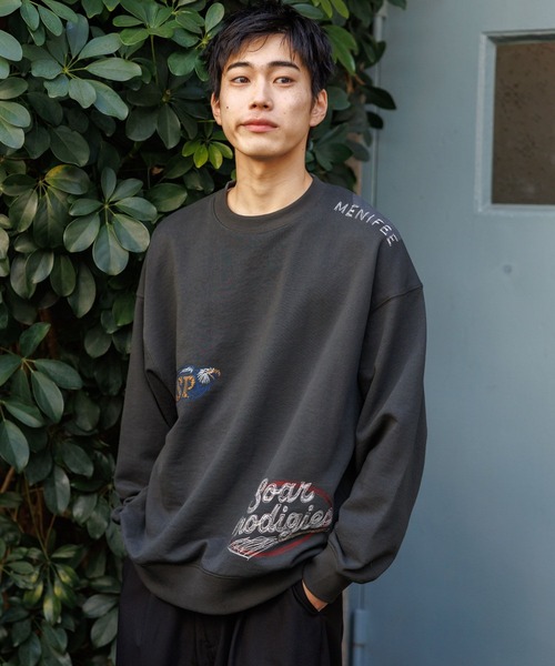 セール】落書き刺繍スウェット（スウェット）｜niko and